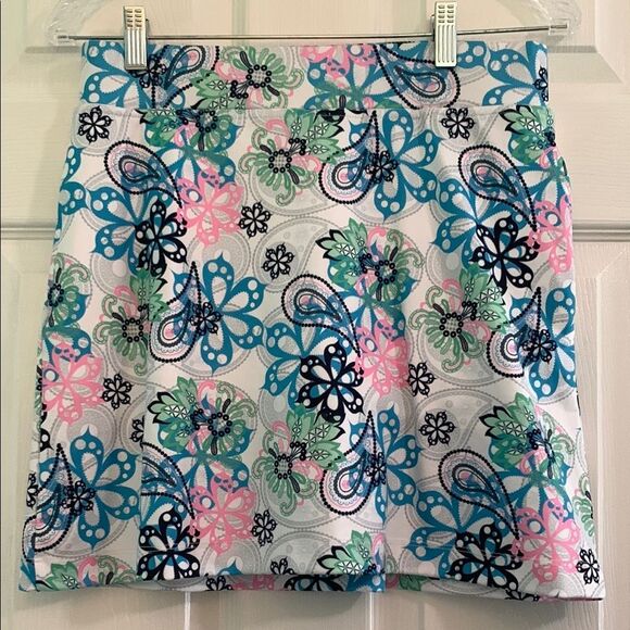 Bermuda Sands XP Athletic Skirt With Shorts Paisley And Floral Print Size Small. - Picture 1 of 4